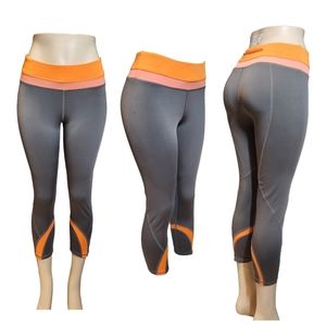 TKO size m workout leggings Grey orange